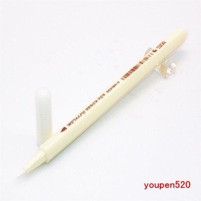 You White Metallic Colour pen Art Marker Pen Brush Art Drawing pen For Stationer