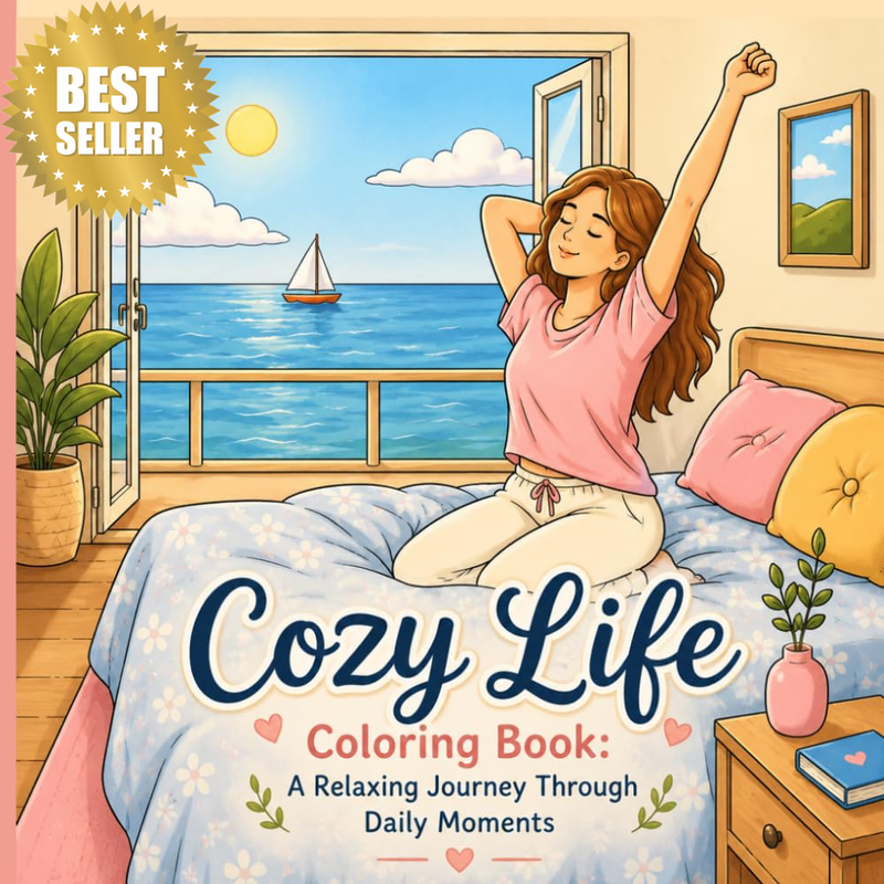 Cozy Life Coloring Book: a Relaxing Journey through Daily Moments: 35 Cozy and C