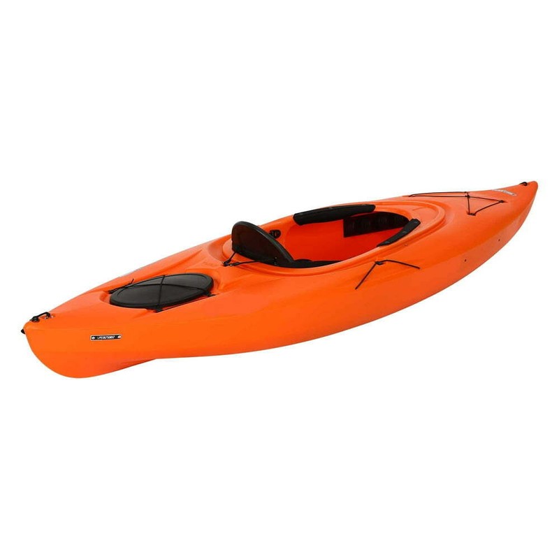 Lancer 10 Ft Sit-Inside Kayak, Orange Fishing Kayak 275Lbs-Cap, HDPE (90817) USA