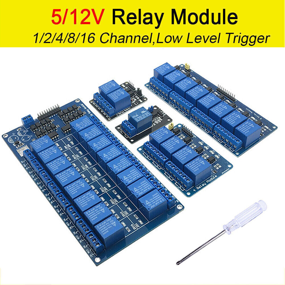 C Plc 5v/12v 1-2-4-8-16 Channel Relay Module Arduino Raspberry Pi/
