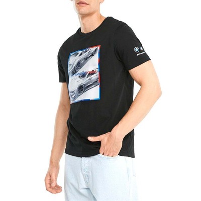 

Мужские черные повседневные топы Puma Bmw Mms Logo Graphic Crew Neck с коротким рукавом, Черный, Puma Bmw Mms Logo Graphic Crew Neck Short Sleeve T-Shirt