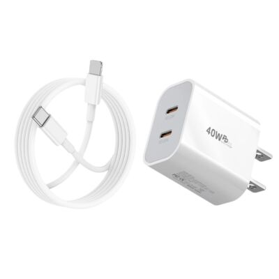 40W Fast Charger Block USB Type C Wall Power Adapter For iPhone 14 13 12 11 XR 8