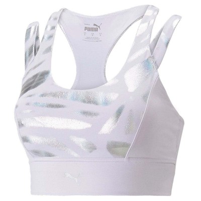 

Puma Nova Shine Mid Impact Eversculpt Sports Bra Womens Size  Casual 5230866, Фиолетовый