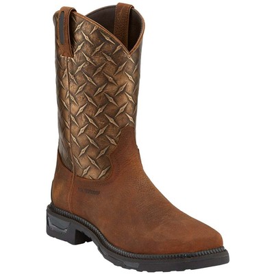 

Tony Lama Diboll Rust Diamond Plate WP Comp Toe Mens Size 11 D Рабочая защитная обувь, Коричневый, Tony Lama Diboll Rust Diamond Plate WP Comp Toe