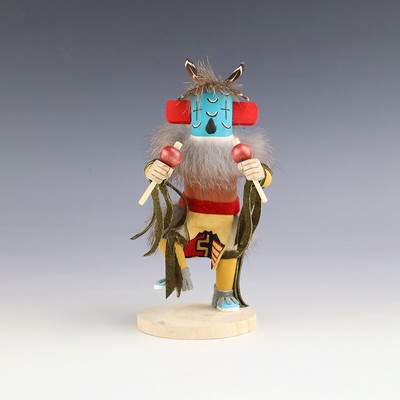 NATIVE AMERICAN NAVAJO ROADRUNNER KACHINA BY DORADEEN FRANK