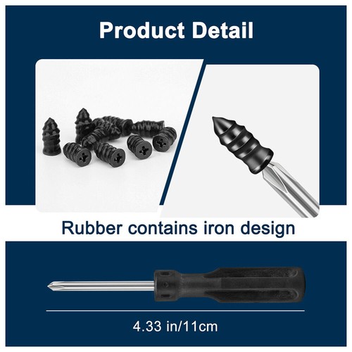 20-80PC Tire Repair Rubber Nail Car Tire Repair Screw in Rubber Plug Nail Vacuum