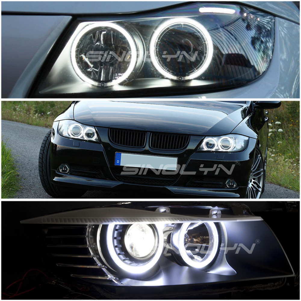 For BMW E92 E93 SMD LED Angel Eyes DRL Halo Rings Kit Headlights Retrofit 7000K eBay