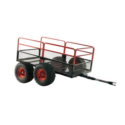 TX159 YUTRAX X4 Steel Mesh ATV Trail 4 Wheel Yard Cart Trailer Free Freight