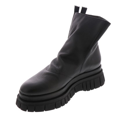 Pre-owned All Black Lester Lugg Bootie Women's Boot