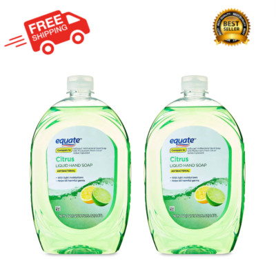 (Pack of 2) Equate Citrus Antibacterial Liquid Hand Soap, 50 fl oz