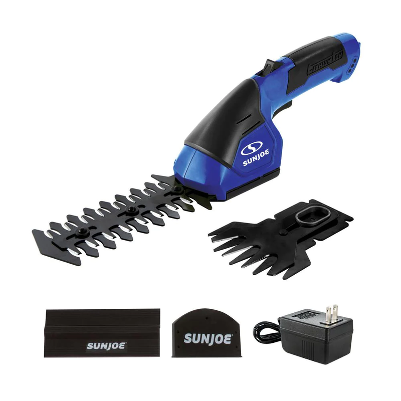 2 in1 Cordless Grass Shear 72 Volt Hedge Trimmer Rechargeable Small Jobs Blue