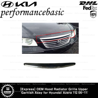 [Express] OEM Hood Radiator Grille Upper Garnish Assy for Hyundai Azera TG 06-11