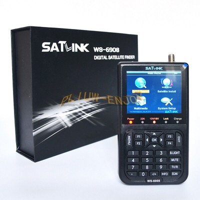 1PCS NEW Satlink WS-6908 3.5'' DVB-S FTA Digital Satellite Meter Satellite   #F11