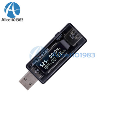 DC 4-20V USB Current Voltage Battery Capacity Tester LCD Display 0-3A With Case