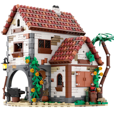 Hut Cottage by the Island Modular Building House 1332 Pieces MOC Build Gift