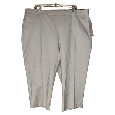 Prophecy Womens Plus Slimming Solution  Pull On Capri Pants Beige 22W NWT
