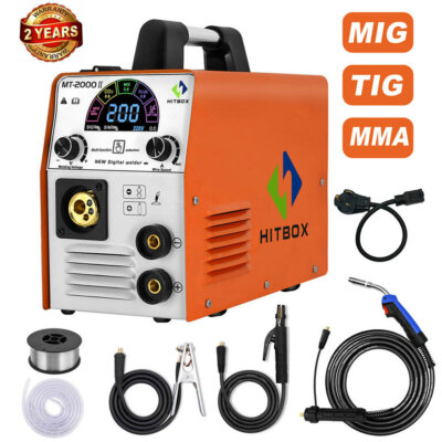 4 in 1 MIG Welder 110V 220V Welding Machine 160A DC Inverter Gasless Gas MIG TIG
