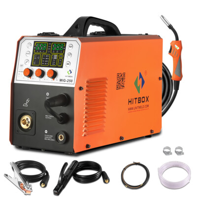 HITBOX 4 in 1 MIG Welder Aluminum 250A Lift TIG ARC 110V/220V Welding Machine*
