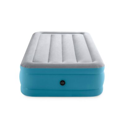 Intex 16'' Raised Airbed TWIN Air Mattress Hand Held 120V Pump Velvet Surface