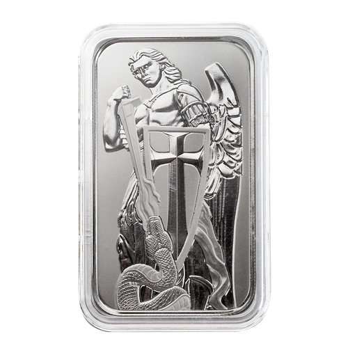 1oz .999 Silver Bar - Scottsdale Mint Archangel Silver Bullion Bar #A522