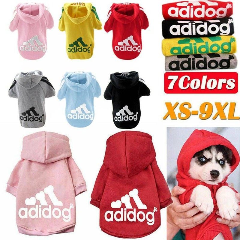 Adidog Haustiere Hunde Kleidung Kleine Welpen Hoodie Mantel Jacke Kleidung 