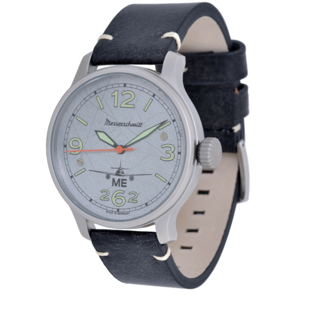 Pre-owned Aristo Messerschmitt Automatic Pilot Watch Me262-42 Aero With Aircraft Sheet Metal Dial