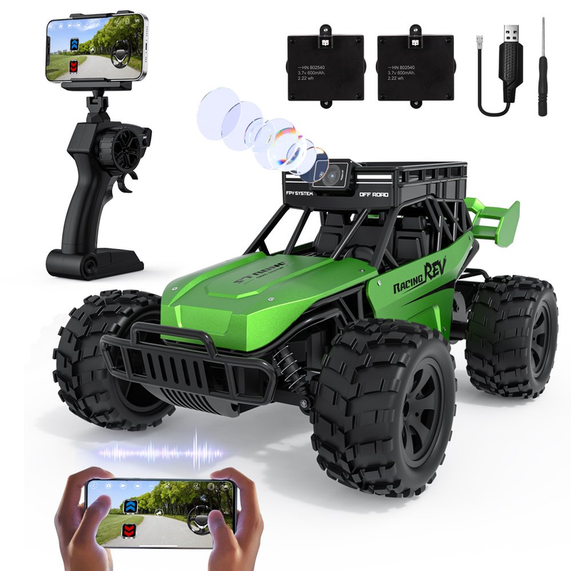 1:18 Scale Off-road Remote Control Truck With Camera Green