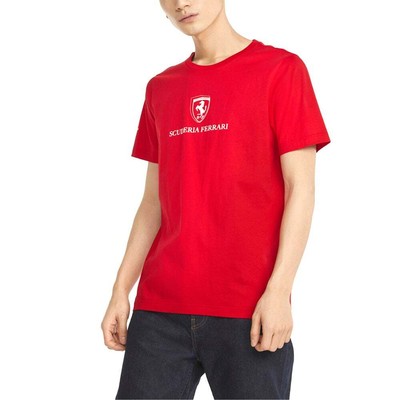 

Puma Sf Race Graphic Crew Neck Short Sleeve TShirt Mens Size  Casual Tops 5337, Красный, Puma Sf Race Graphic Crew Neck Short Sleeve TShirt