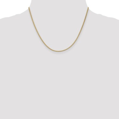Pre-owned Superdealsforeverything Real 14kt Yellow Gold 18 Inch 1.9mm Flat Wheat With Lobster Clasp Chain; 18 Inch