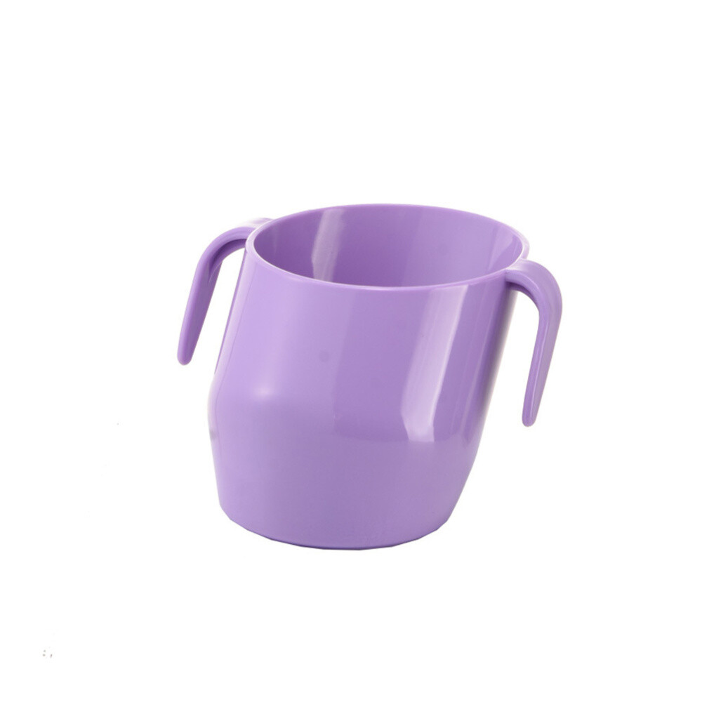 Purple Baby Drink Training Water Cup Oblique Learn Bottle For