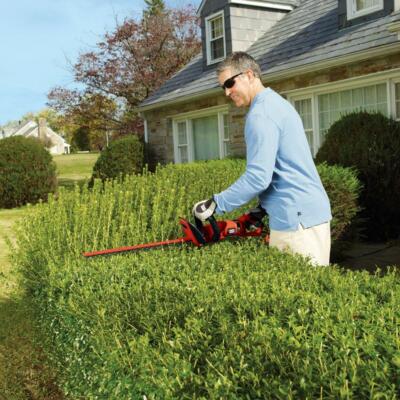 Corded Electric Hedge Hog Trimmer With Rotating Handle 24 In. 3.3-Amp
