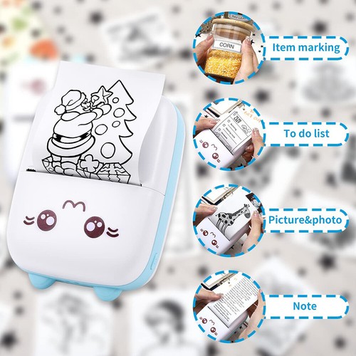 5 Rolls Self Adhesive Thermal Paper for Mini Bluetooth Pocket Printer 57x30 mm