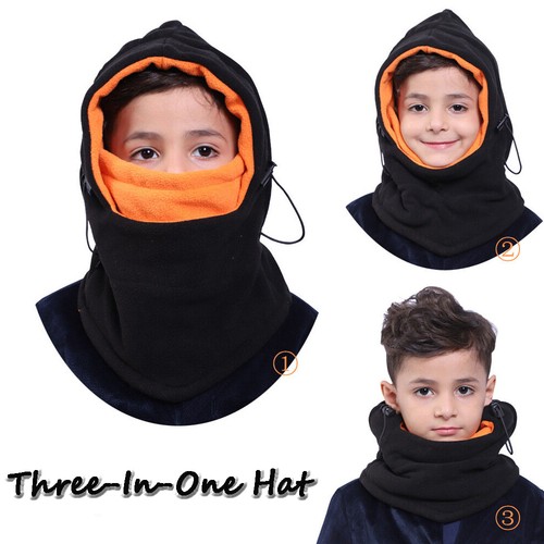 Winter Windproof Kids Balaclava Hat Fleece Ski Full Face Mask Cap Warm Snow Hood