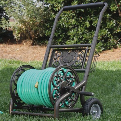 Liberty Garden 301 2 Wheel Garden Water Hose Reel Storage Holder & Cart (Used)