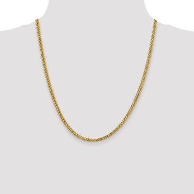 Pre-owned Superdealsforeverything Real 14kt 4.30mm Semi-solid 3-wire Wheat Chain; 22 Inch In Yellow