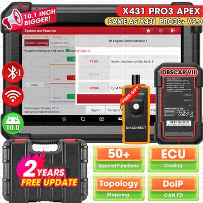 Launch X431 PRO3 APEX ACE PRO5 OBD2 Car Diagnostic Tool Key Programming Scanner