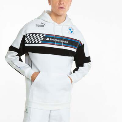 

Puma Bmw Mms Sds Pullover Hoodie Mens White Повседневная верхняя одежда 533323-02, Белый