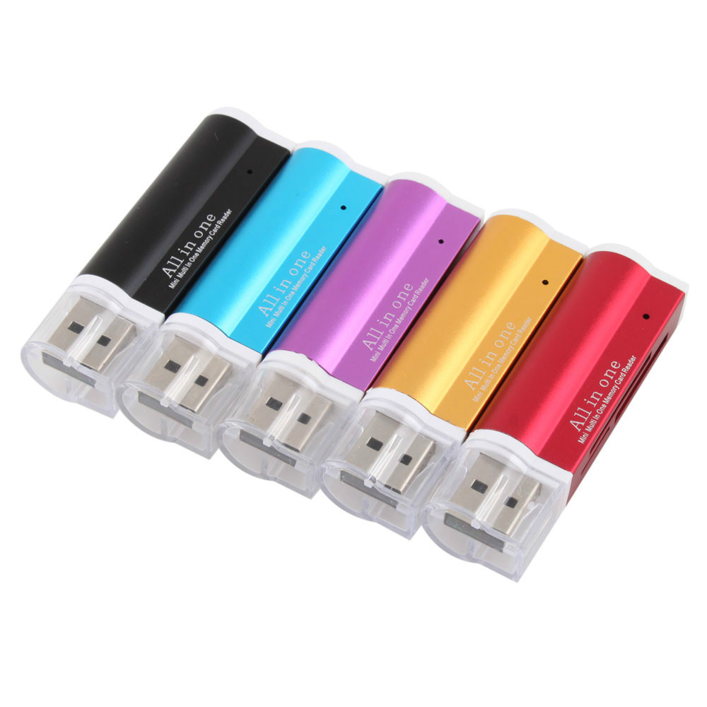 All in 1 USB2.0 Multi Memory Card Reader for SD MMC SDHC TF M2 Memory Stick