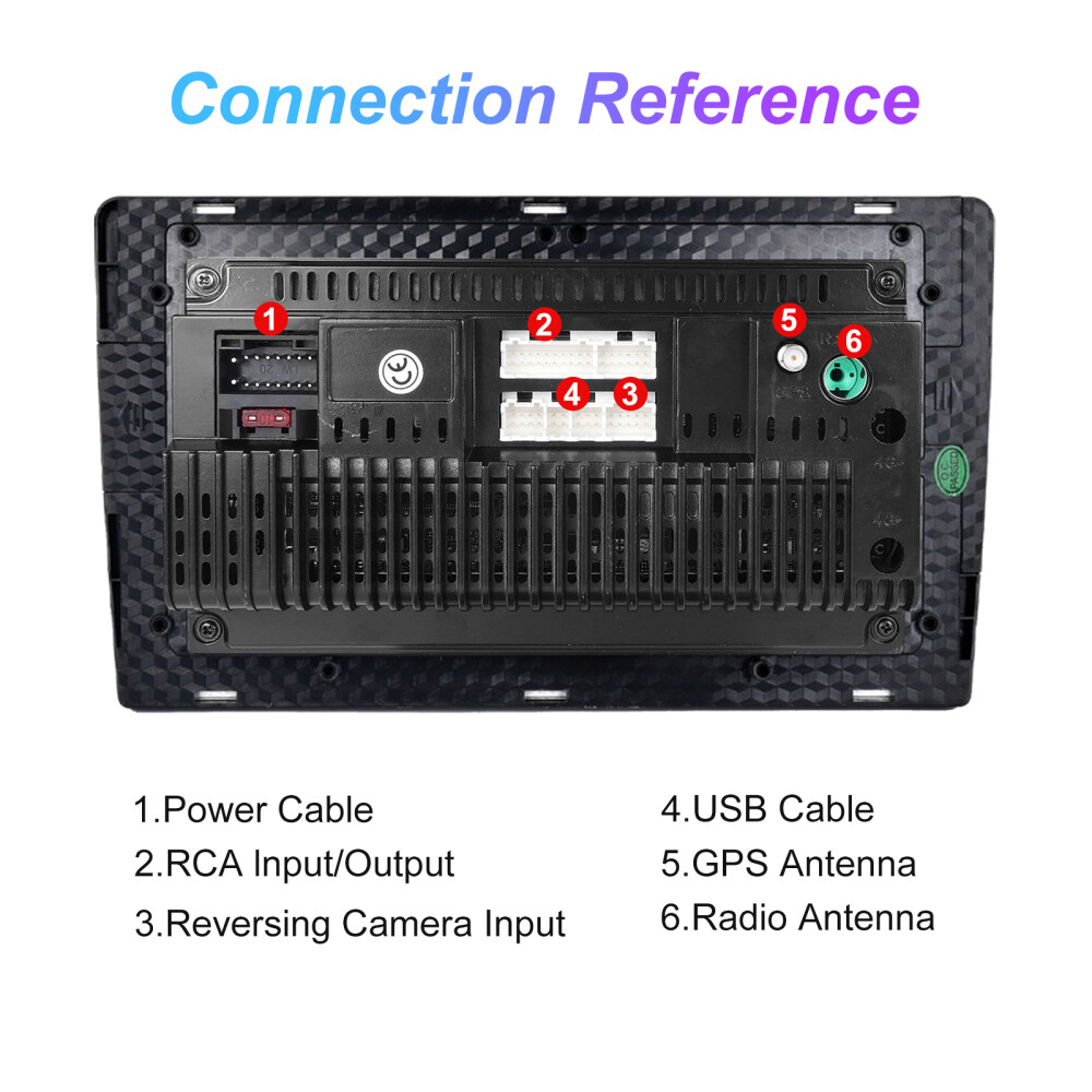 6+128GB 9 Inch 2DIN Car Stereo Radio Android 13 Carplay GPS Navi BT WIFI IPS MP5