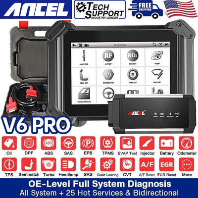 ANCEL V6 PRO OBD2 Scanner Bidirectional All System Car Diagnostic Key Programmer