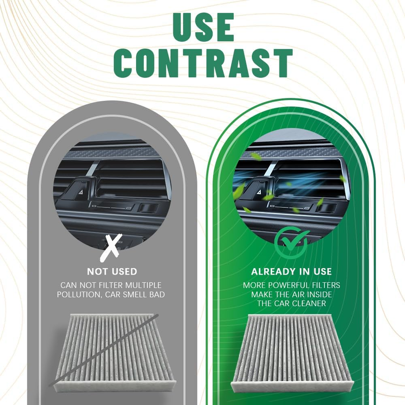Cabin Air Filter, Premium Cabin Filter with Activated Carbon, Car Fresh Breeze A