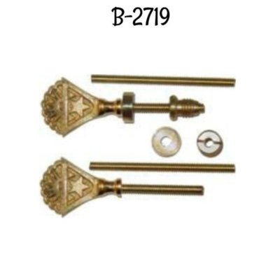 Star Cheval Mirror Mount Set - Cast Brass Antique Mirror Frame Mirror Bracket