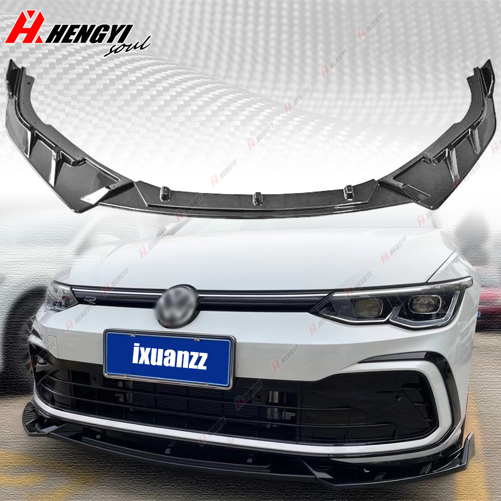 Mk8 Gti 2020+ Carbon Style Front Lip Chin Bumper Body Kits