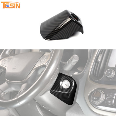 Carbon Fiber Start Key Socket Cover Trim Accessories for Chevrolet Colorado 14+