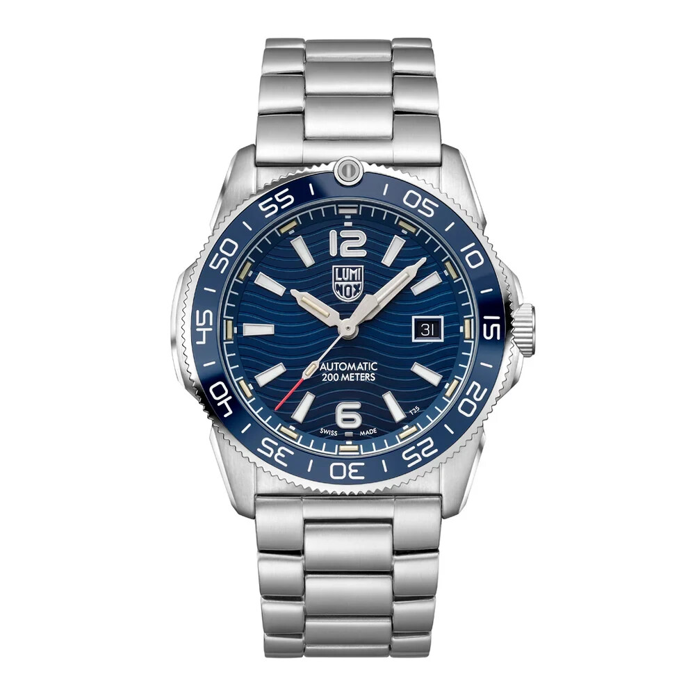 Pre-owned Luminox Xs.3104 Pacific Diver Automatic Dive Swiss Watch, 42mm Sapphire Glass