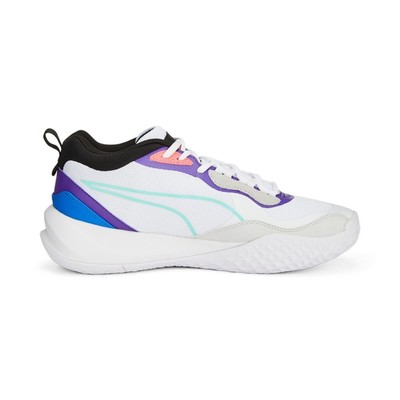 Pre-owned Puma Shoes Basketball Men  Playmaker Pro 37757218 White-violet-blue In Multicolor