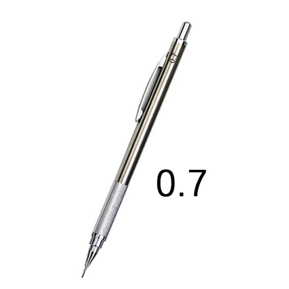 7pcs Mechanical Pencil Black Pencil Writing And Drawing Professional Pen Metal