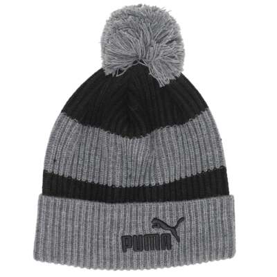 Puma Kieran Striped Pom Pom Beanie Размер унисекс OSFA Athletic Casual 85896701