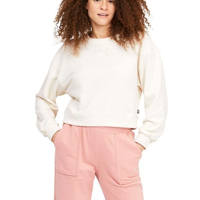 

Puma Loungewear Crew Neck Long Sleeve Sweatshirt Womens Size  Casual 671382-99, Белый
