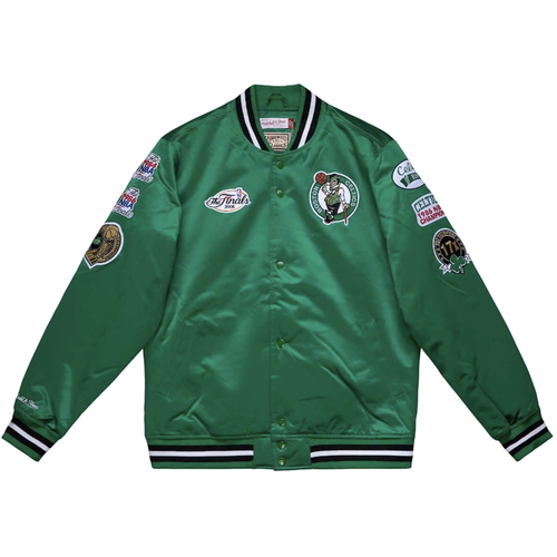 

Mitchell - Ness Champ City Boston Celtics Satin Jacket Mens Green Casual Athleti, Зеленый, Mitchell - Ness Champ City Boston Celtics Satin Jacket
